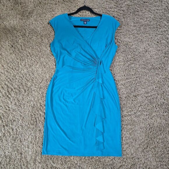 "American Living" Elegant Teal Draped Dress, Size 14. - Picture 6 of 12